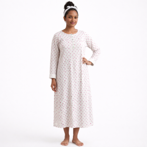 Camicia da Notte Donna Lunga Sì è Lei in Cotone con raglan