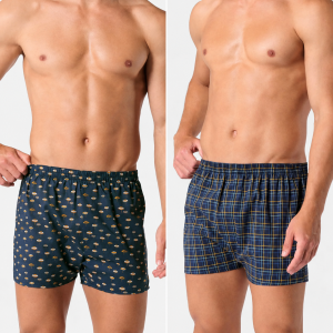 Boxer Perofil in tessuto di cotone art. Gange- conf. 2 pezzi - colors bipack
